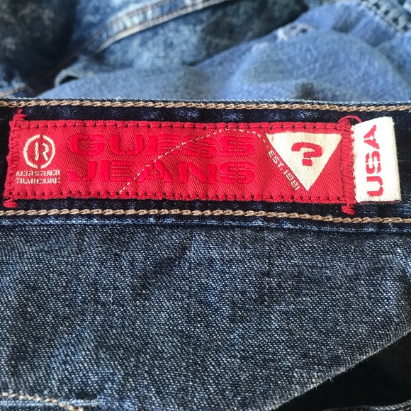 Women's GUESS Bleached/Distressed Denim Skirt - Picture 6 of 8